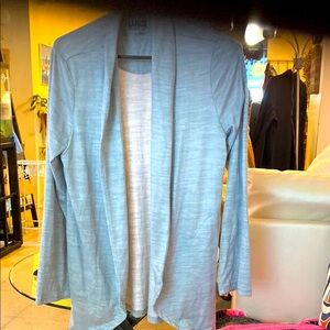 Heather Gray Open Front Cardigan, with deep pocket too